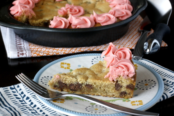 Thick and Chewy Chocolate Chip Cookie Cake