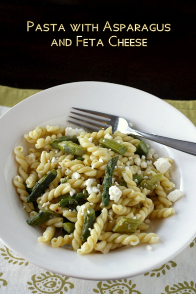 Pasta with Asparagus and Feta Cheese