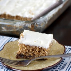 Oatmeal Chocolate Chip Cake with Cream Cheese Frosting