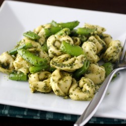 Tortellini with Snap Peas and Pesto