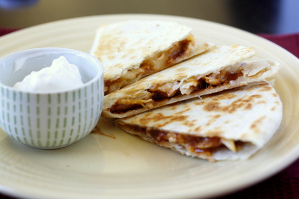 Barbecue Chicken and Pineapple Quesadillas