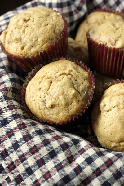 Whole Wheat Banana Maple Muffins