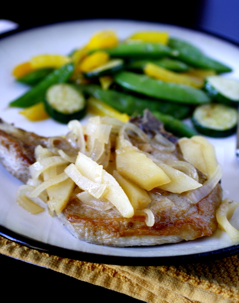 Pork Chops with Apples and Onions