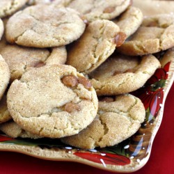 Brown Butter Snickerdoodles with Caramel Bits