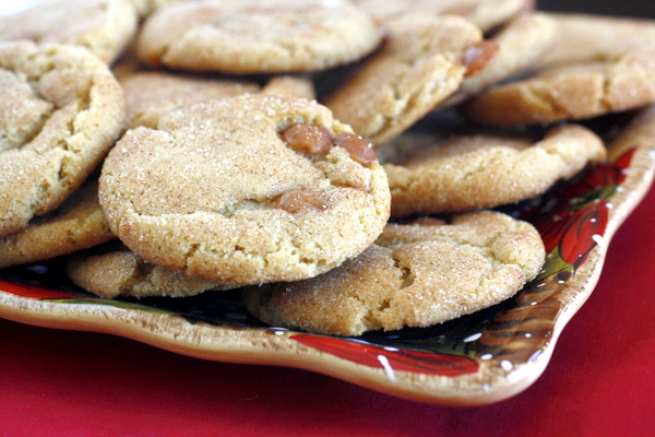 Brown Butter Snickerdoodles with Caramel Bits