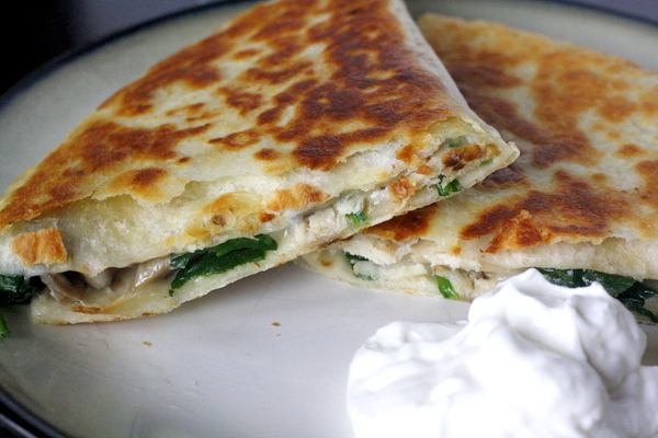 Chicken and Spinach Quesadillas