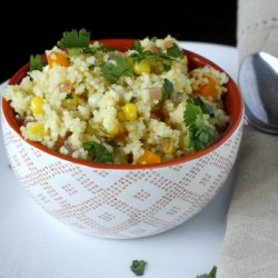 Couscous Salad with Corn and Red Bell Pepper