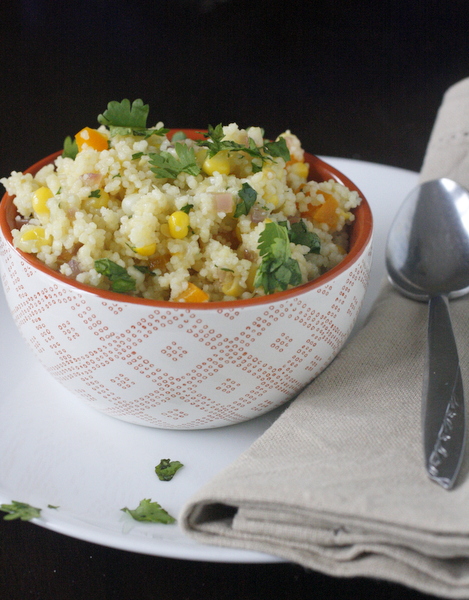 Couscous Salad with Corn and Red Bell Pepper