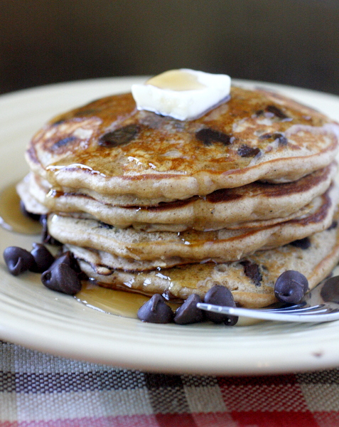 Oatmeal Chocolate Chip Pancakes