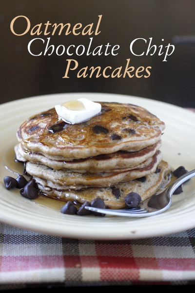 Oatmeal Chocolate Chip Pancakes