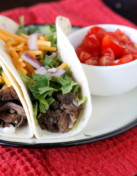 Crock Pot Shredded Beef Tacos