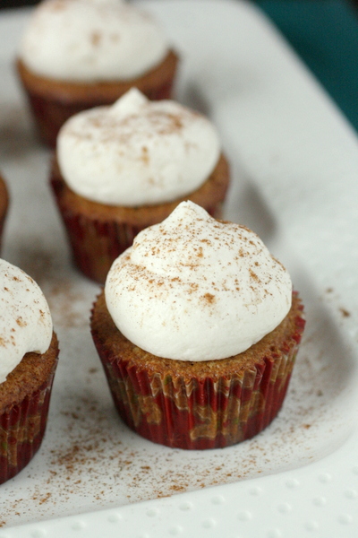 Gingerbread Cupcakes with Whipped Vanilla Buttercream