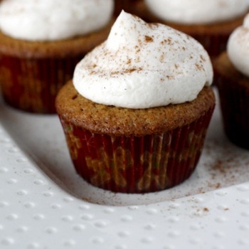 Gingerbread Cupcakes with Whipped Vanilla Buttercream