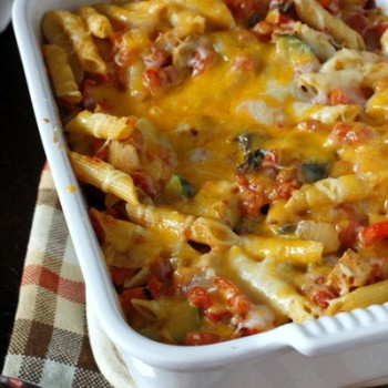 Cheesy Penne Bake with Chicken Sausage