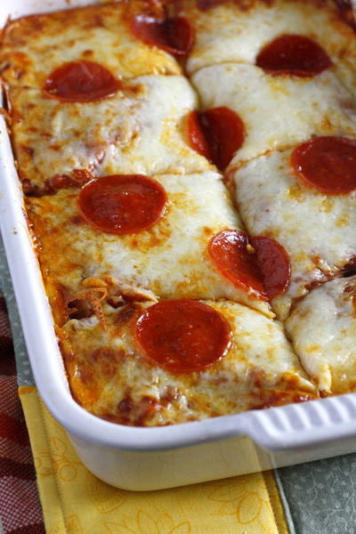 Pizza Spaghetti Bake