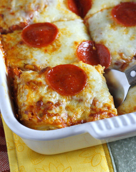 Pizza Spaghetti Bake