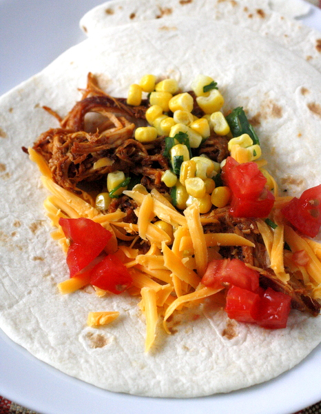 Crock Pot Barbecue Chicken Tacos