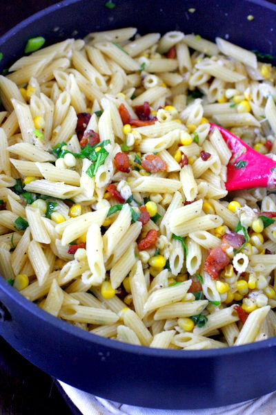 Corn, Bacon, and Parmesan Pasta