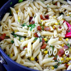 Corn, Bacon, and Parmesan Pasta