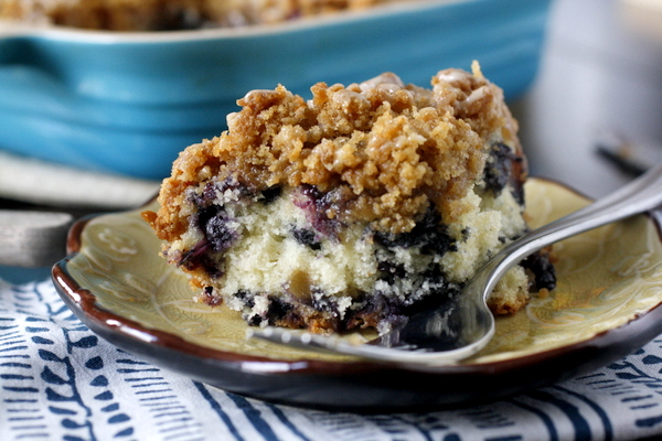 Blueberry Buckle with Lemon Glaze