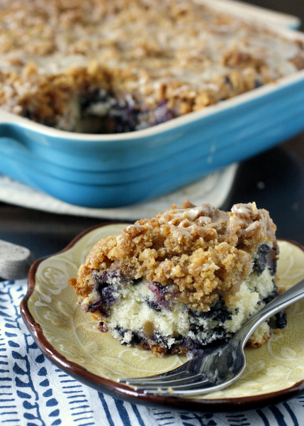 Blueberry Buckle with Lemon Glaze