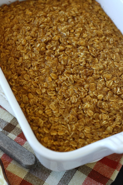 Pumpkin Spice Baked Oatmeal