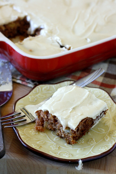 Old Fashioned Apple Cake with Brown Sugar Frosting