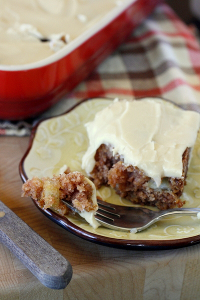 Old Fashioned Apple Cake with Brown Sugar Frosting