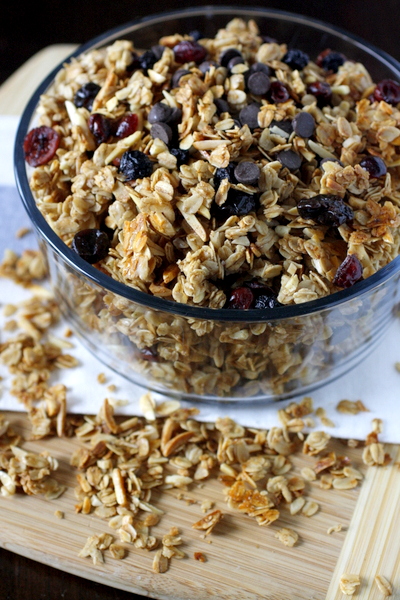 Coconut Oil Trail Mix Granola