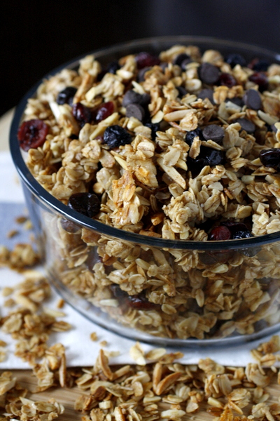 Coconut Oil Trail Mix Granola