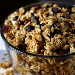 Coconut Oil Trail Mix Granola