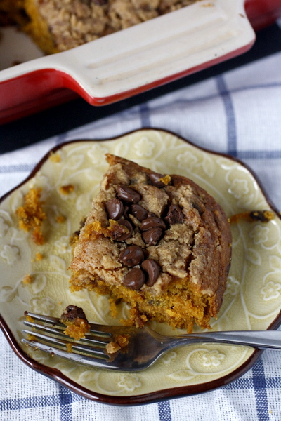 Pumpkin Chocolate Chip Crumb Cake