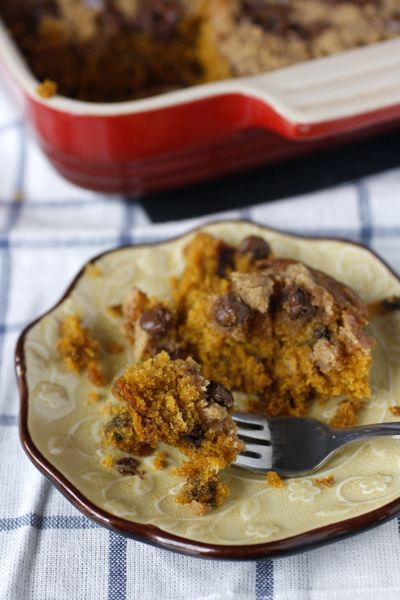 Pumpkin Chocolate Chip Crumb Cake