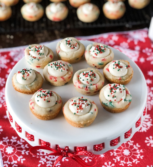 Christmas Sprinkle Cookie Cups