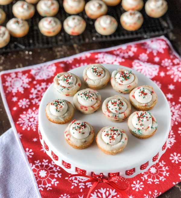 Christmas Sprinkle Cookie Cups