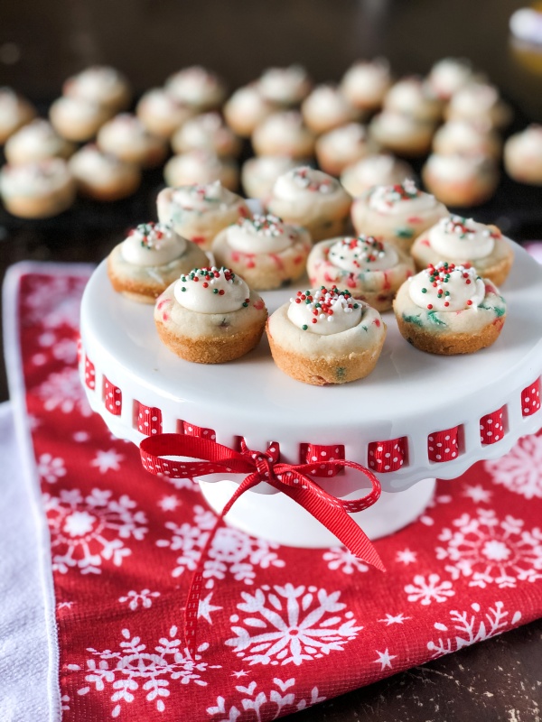 Christmas Sprinkle Cookie Cups