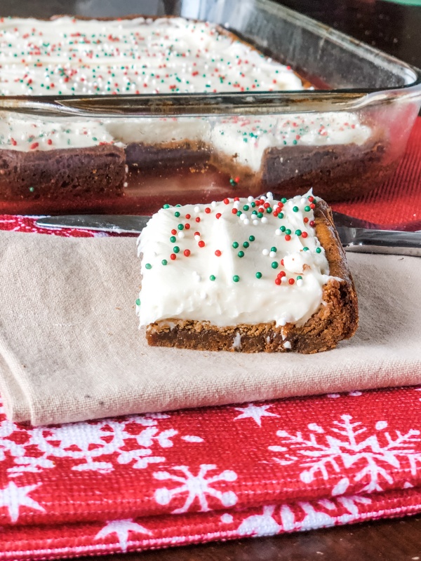 Gingerbread Cookie Bars with Cream Cheese Frosting