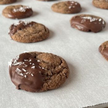 Salted Chocolate Gingerbread Cookies